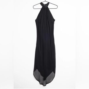 Sisley Black High Low Halter Dress